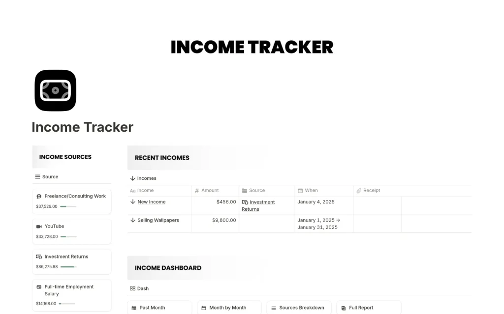 Income Tracking