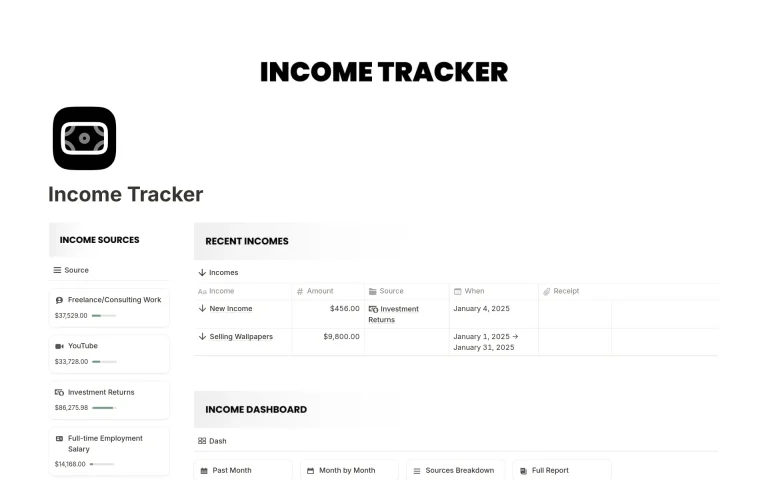 Income Tracking